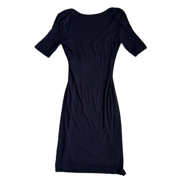 Boden Dress Women's Navy Blue Wrap Style V-Neck ½ Sleeve 10R - Picture 2 of 12